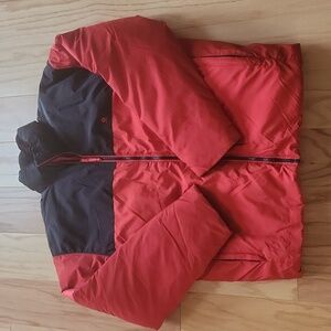 Old Navy Puffer jacket Orange Black long sleeves Large